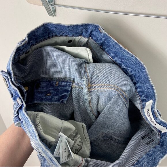 NEW Moussy Vintage Japanese Denim‎ Distressed Straight Blue Jeans Size 26 Button - Picture 10 of 16